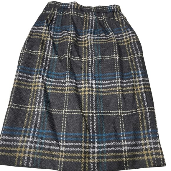Dresses & Skirts - Plaid Wool-Blend Midi Skirt